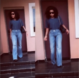 Is Rita Dominic Bringing Back The Old-School Denim Trend?