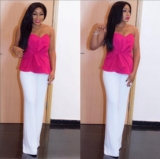 Rita Dominic Has A Stylish Take On White Pants