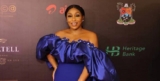 Rita Dominic Wows In Blue At Africa Magic Viewers Choice Awards