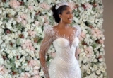 Actress Sharon Ooja Chose A Gorgeous Fit & Flare Gown For Her White Wedding