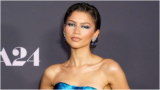 Zendaya Goes for ‘Something Blue’ in a Feathery Schiaparelli Gown