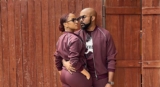 Adesua Etomi and Banky W Twinned in a Matching Tracksuit