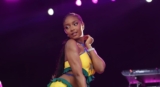 Ayra Starr Takes the Stage in Brazil in a Flirty Crop Top and Mini Skirt