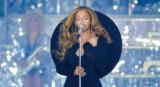 Beyonce Wears A Black Slit Gown With Super Long Renaissance Earrings