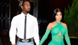 Cardi B Switched Into A Sheer Green Gown For The 2023 MTV VMAs After-Party