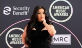 Cardi B Stuns in a Black Velvet Gown in Preparation of Her AMAs Hosting Debut