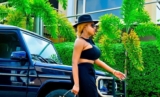 Chika Ike Shows Her Street Style Skills Wearing a Bra Top, Sweat Pants and Fedora