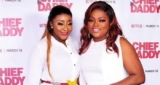 Funke Akindele & Ini Edo Twin In A White Outfit On The Red Carpet