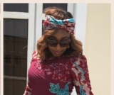 Ini Edo Shows Up In Ankara Dress After Missing In Action At #AMVCA2017