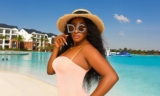 Ini Edo Shows Off Her Hourglass Body During Her Easter Getaway at the Beach