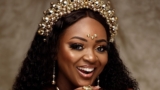 Jackie Appiah Sparkles In A Gold Dress On The Cover Of Glam Africa Magazine