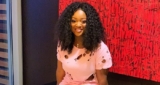 Jackie Appiah Looked Impossibly Chic in Sky Blue Pantsuit in Abidjan