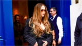 Jennifer Lopez knows that the Pinstripe Suit will always be Chic