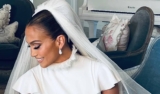 The Close-Up Look At Jennifer Lopez’s Ralph Lauren Wedding Gown To Marry Ben Affleck