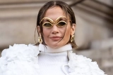 Jennifer Lopez Stole the Show in Schiaparelli Rose Petal Jacket and Epic Sunglasses in Paris