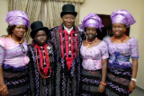 Photo: President Jonathan and Son Pose Stylishly in a Regalia