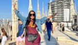 Joselyn Dumas Wore a Sleeveless Dress in Budapest as She Vacations With Her Daughter