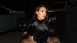 Kim Kardashian Chose a Luxe Velvet Dress For SKIMS Holiday Party