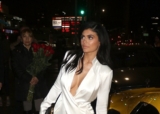 Kylie Jenner Goes Braless For Dinner Date In A Thigh-High Maxi Dress