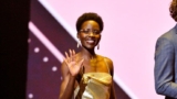 Lupita Nyong’o is Breathtaking in Gold Gown at the CinemaCon Achievement Award