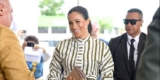 Meghan Markle Looks Breathtaking In A Striped Martin Grant Dress