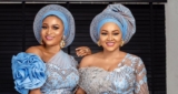 Mercy Aigbe Twinned With Her Designer in This Gorgeous Wedding-Guest Dress