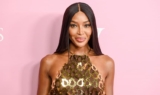 Naomi Campbell Wears a Handmade Brass and Bronze Dress For Victoria’s Secret Tour Event