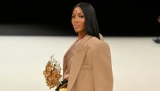 Naomi Campbell Served a Polished Look at the Balmain Paris Fashion Week Show