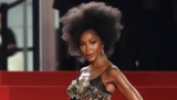 Naomi Campbell Brought Some Glamour in a Black and Gold Gown in Cannes