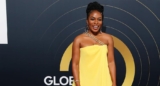 Nomzamo Mbatha Dazzles In A Bright Yellow Dress At The Global Citizen Prize Awards
