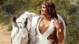 Omotola Jalade Celebrates Her 44th Birthday in a White Dress and with a White Horse