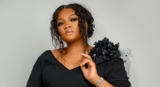 Omotola Jalade Celebrates Her 45th Birthday in a Strapless Purple Gown