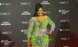 Omotola Jalade Wore Ankara Crop Top and Matching Skirt at the Time100 Impact Awards