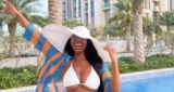 No One Can Ignore Omotola Jalade’s Daughter, Meraiah Ekeinde Wearing A Tiny White Bikini