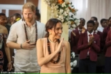 Meghan Markel Looks Pretty in a Sleeveless Dress on Her First Visit to Nigeria with Prince Harry