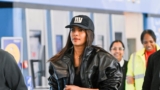 Priyanka Chopra Puts an Edgy Spin on Airport Style with a Cropped Leather Jacket