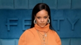 RIhanna Looks Stunning In Burnt Orange Ensemble At Her Fenty Pop-Up Store Launch