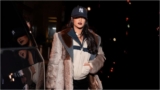 Rihanna Matches Her Expensive Saint Laurent Jacket to her Knee-High Boots