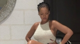 Rihanna Choose A Mini Crochet Dress To Show Off Her Glowing Skin On IG