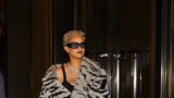 Rihanna Upped Her Style Stake in a Zebra-Print Jacket, Blonde Braids & Diamond Necklace