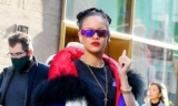 Rihanna Continues Her Style Streak In A Multicolored Puffer Jacket And Sexy Booties