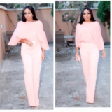 See How Rita Dominic Embraces the Peach Outfit Trend