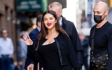 Selena Gomez Looks Chic in a Little Black Dress and Matching Barely-There Heels