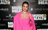 Selena Gomez Is Your New Barbie in a Hot Pink Corset Suit Set