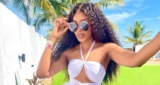 Sharon Ooja Looks Summer-Ready In White During A Beach Day Outing