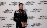 Stephanie Okereke Wears Jean-Louis Sabaji’s Dress With Pink Feathers For 2023 Tribeca Film Festival