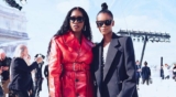 Tiwa Savage Wraps Up in a Leather Jacket For Alexander McQueen SS23 Show In London