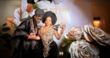 Toyin Lawani Showed Up At Her Traditional Wedding In A Black Dress With Long Tiered Train