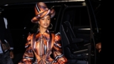 Tyla Wears a Vibrant Tolu Coker Minidress and a Statement Hat Ahead of Met Gala