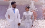 Veekee James Walked the Aisle in a Stunning Corseted Wedding Gown With High Neck